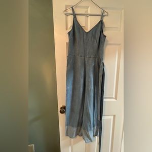 Trina Turk lightweight denim jumpsuit with belt